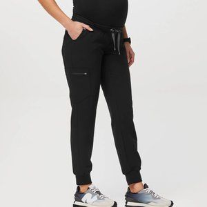 Figs Zamora Maternity Jogger Pants in Small Black